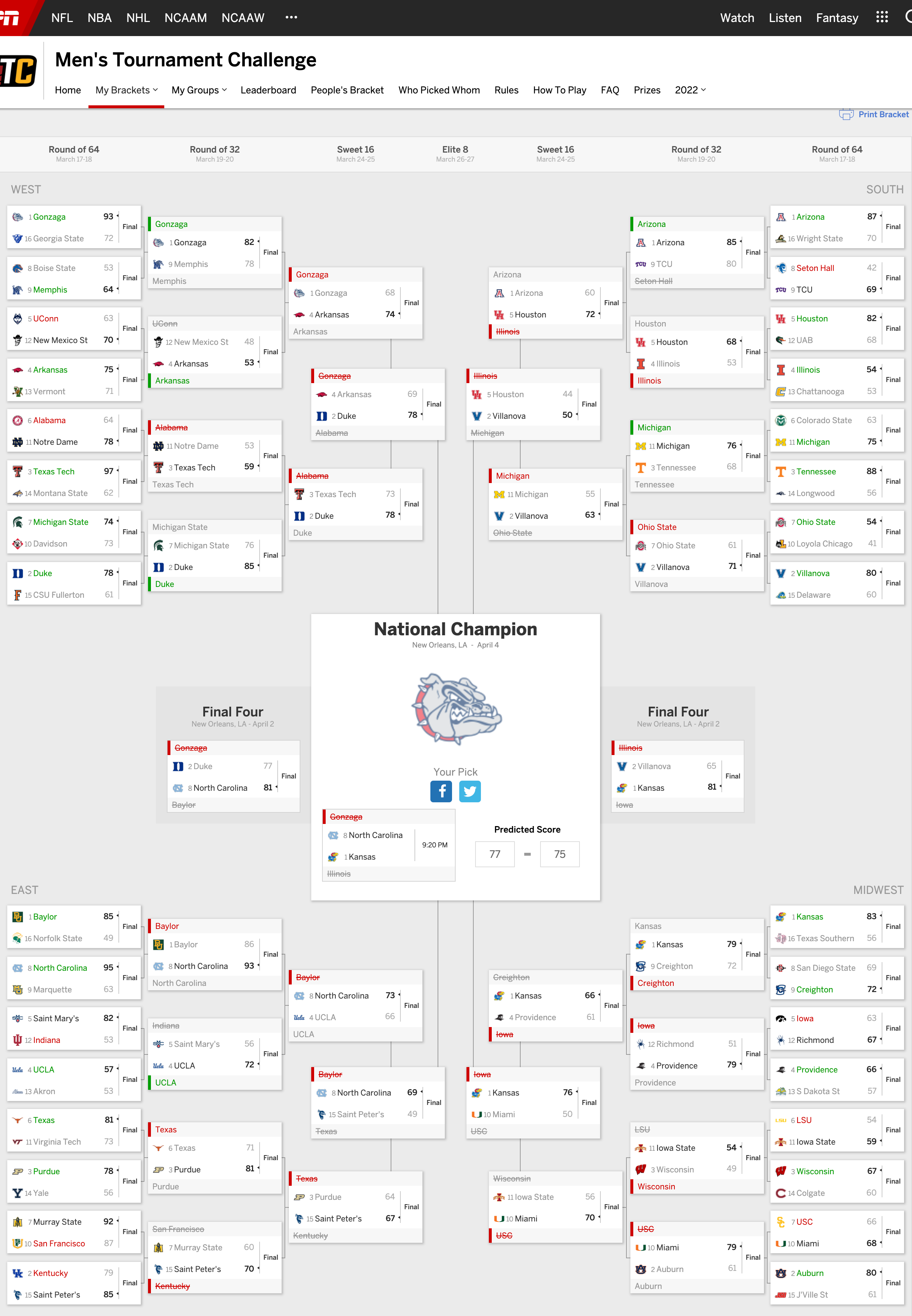 My Bracket